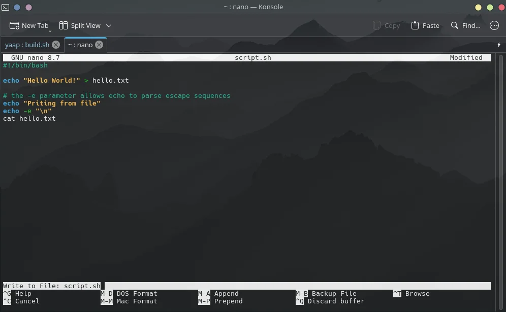 Shell Screenshot