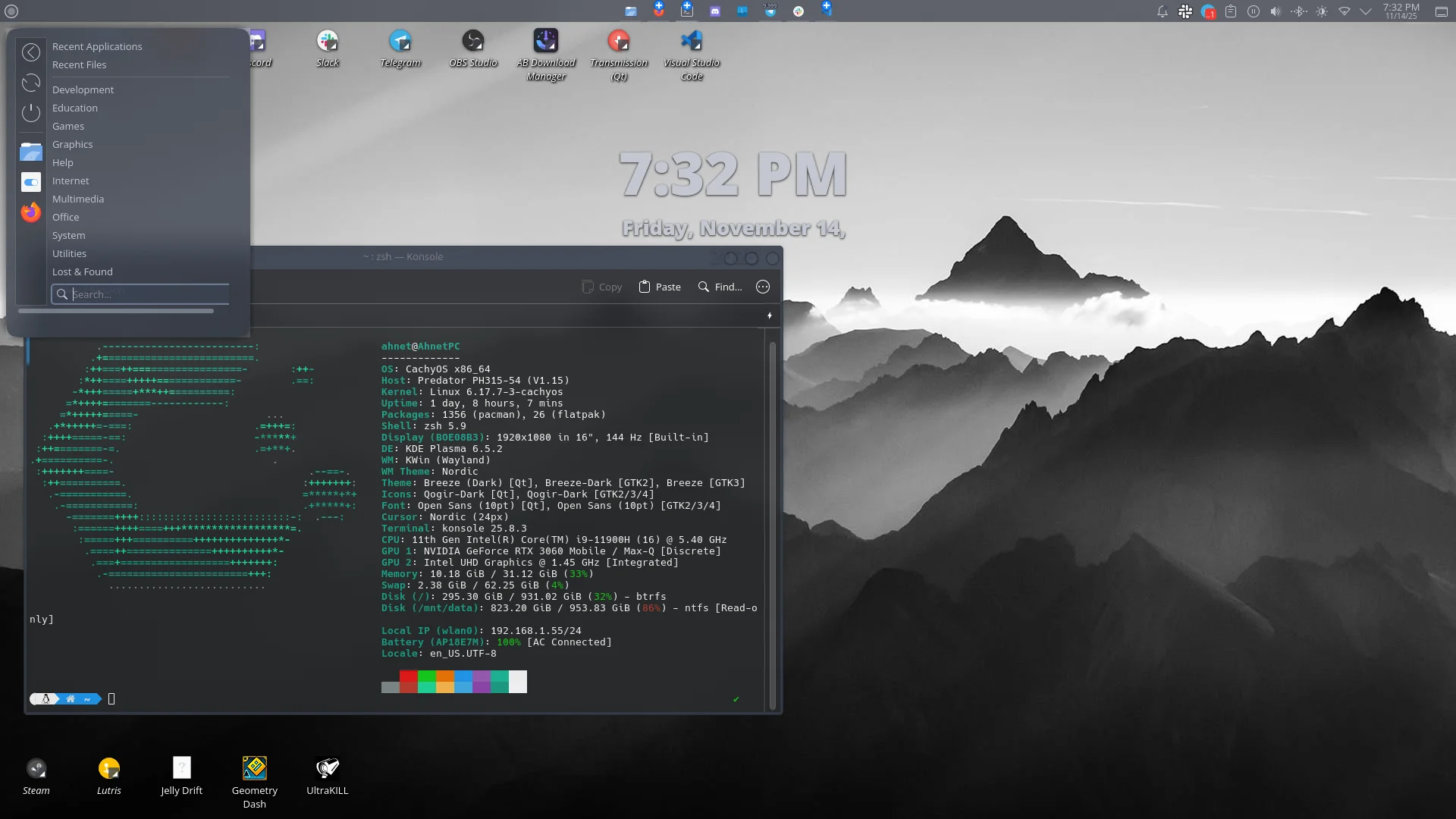 Cachy Screenshot
