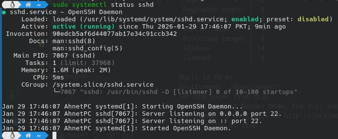 SSH Daemon Verification